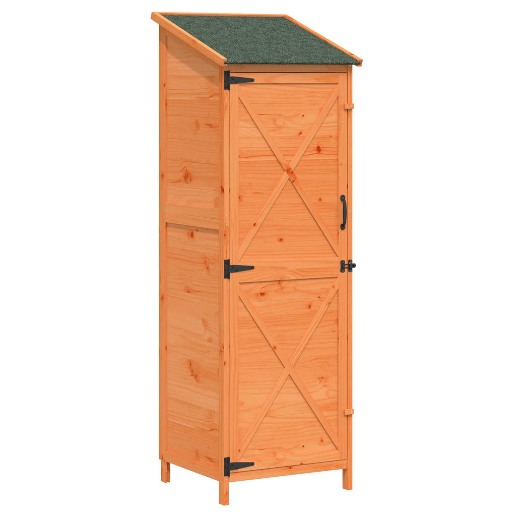 vidaXL Shed ogrodowy brązowy 59,5 x 56 x 176,5 cm Drewno Świerkowe