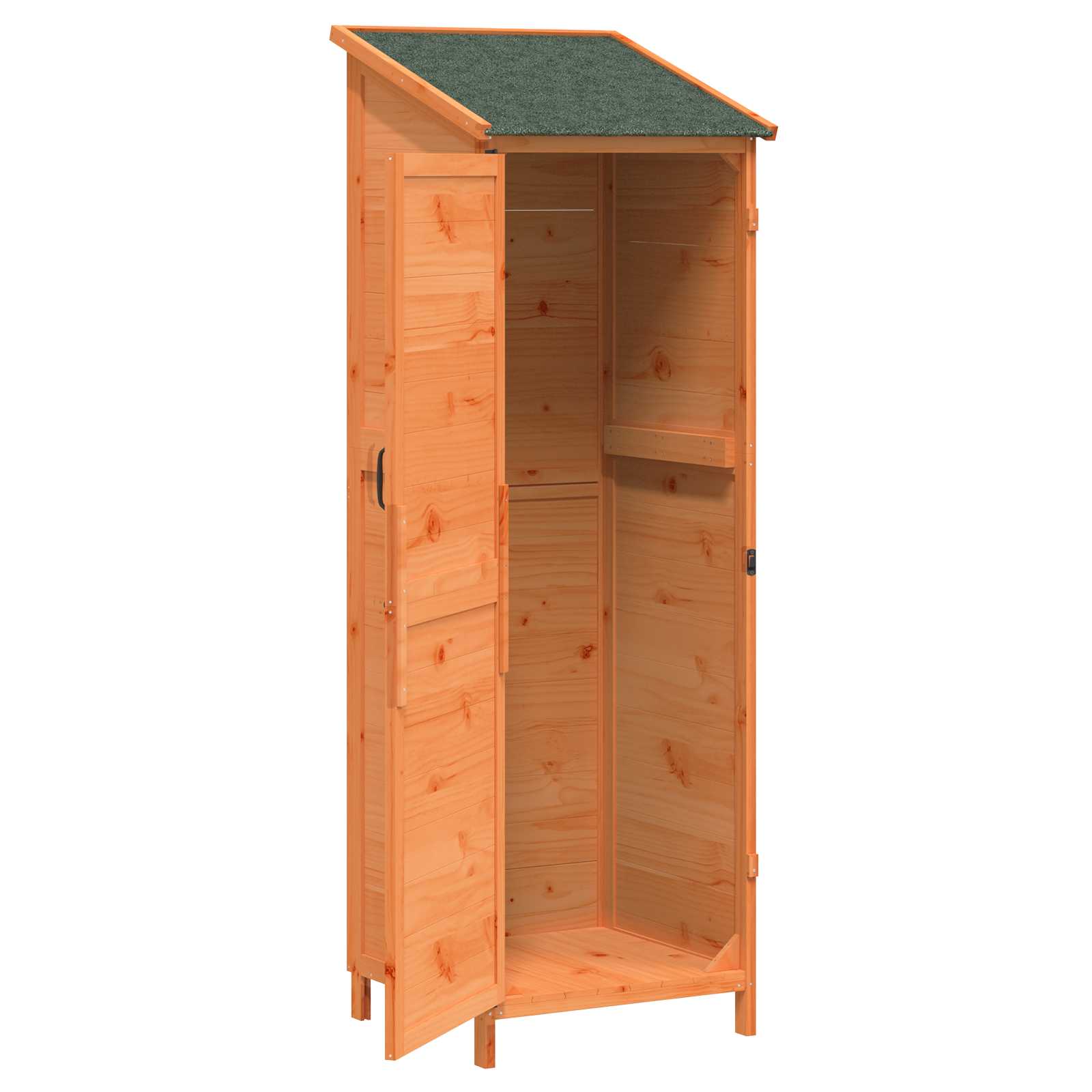 vidaXL Shed ogrodowy brązowy 59,5 x 56 x 176,5 cm Drewno Świerkowe