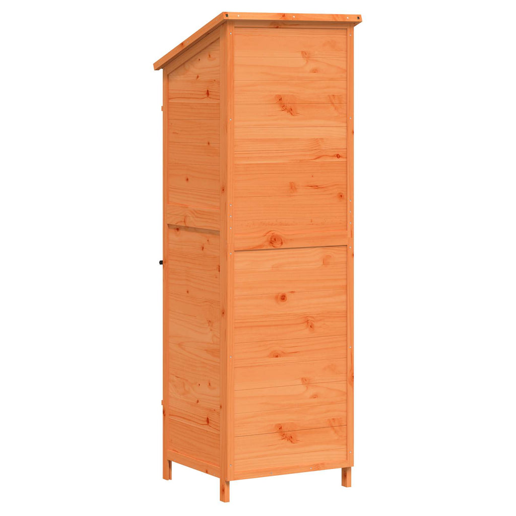 vidaXL Shed ogrodowy brązowy 59,5 x 56 x 176,5 cm Drewno Świerkowe