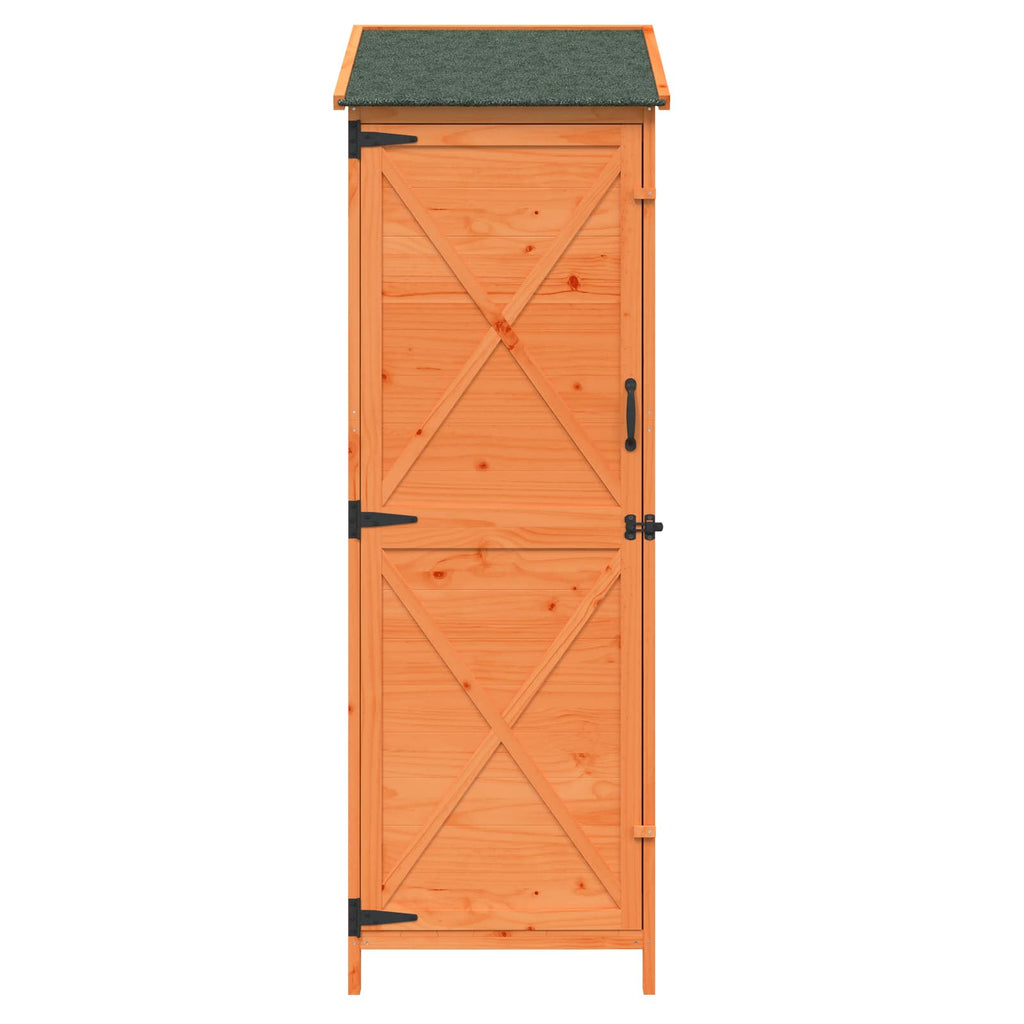 vidaXL Shed ogrodowy brązowy 59,5 x 56 x 176,5 cm Drewno Świerkowe