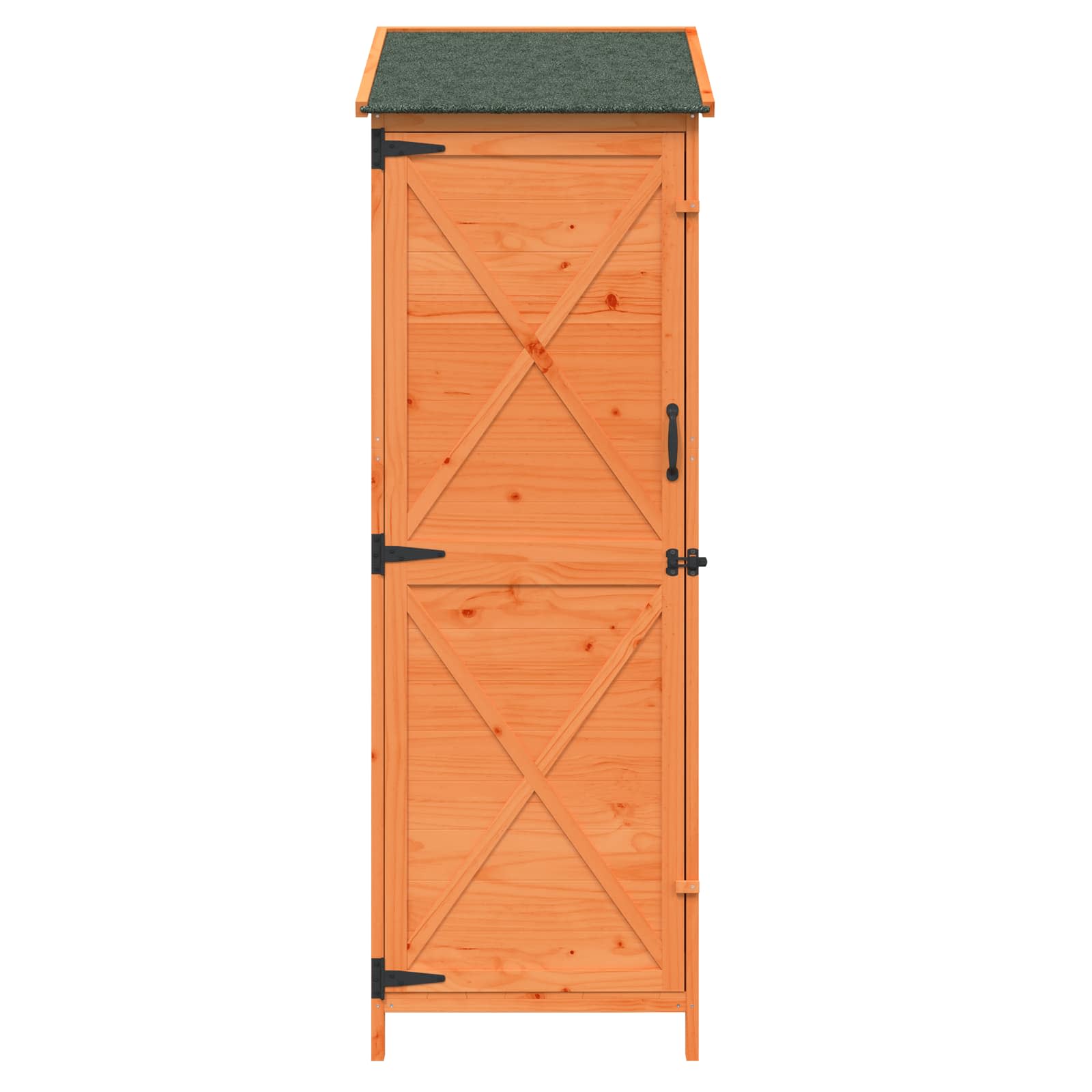 vidaXL Shed ogrodowy brązowy 59,5 x 56 x 176,5 cm Drewno Świerkowe