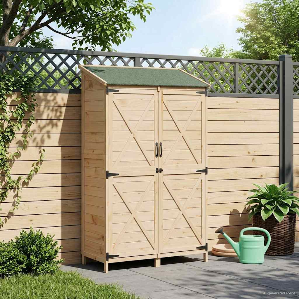 vidaXL Shed ogrodowy naturalny 106 x 56 x 176,5 cm Drewno Świerkowe