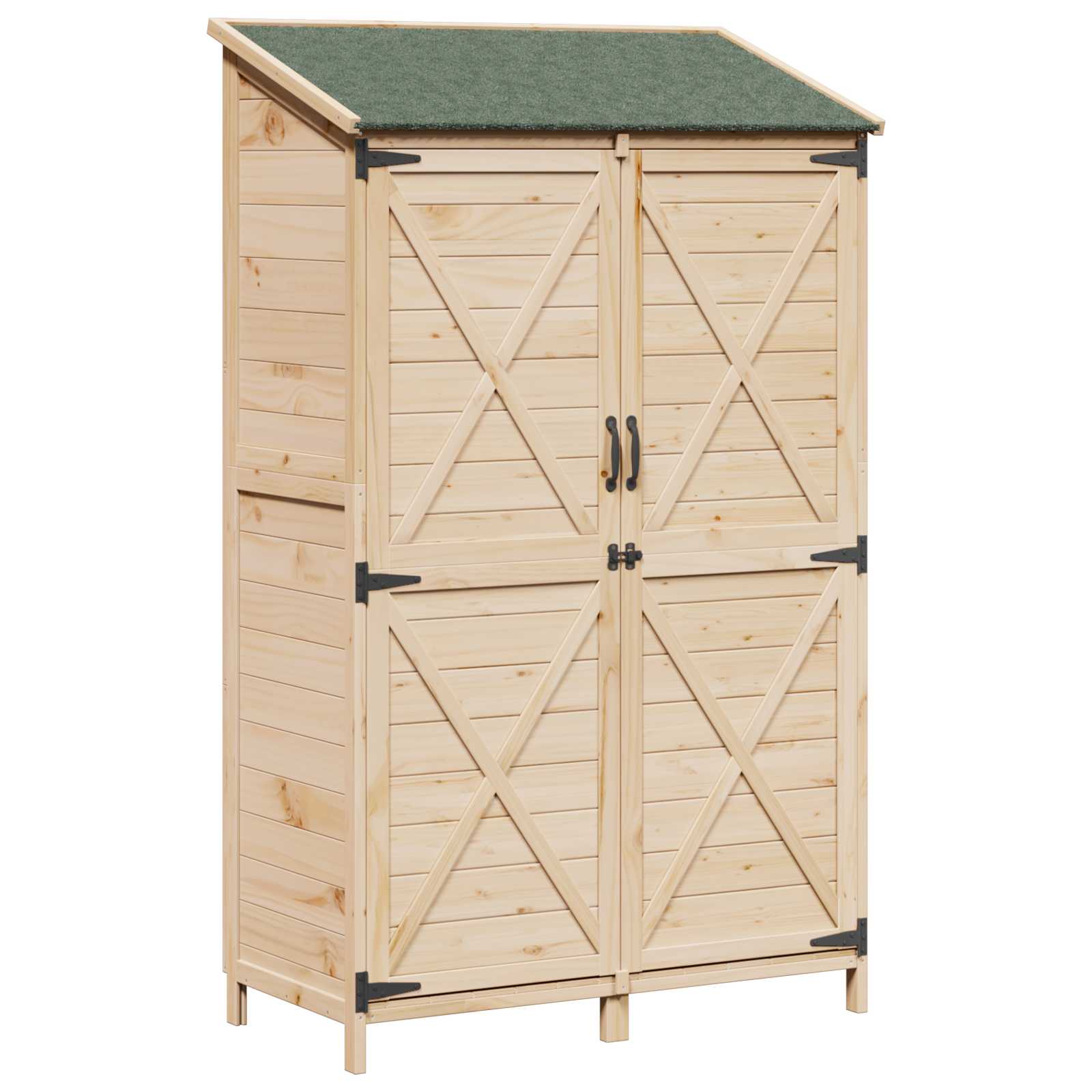 vidaXL Shed ogrodowy naturalny 106 x 56 x 176,5 cm Drewno Świerkowe