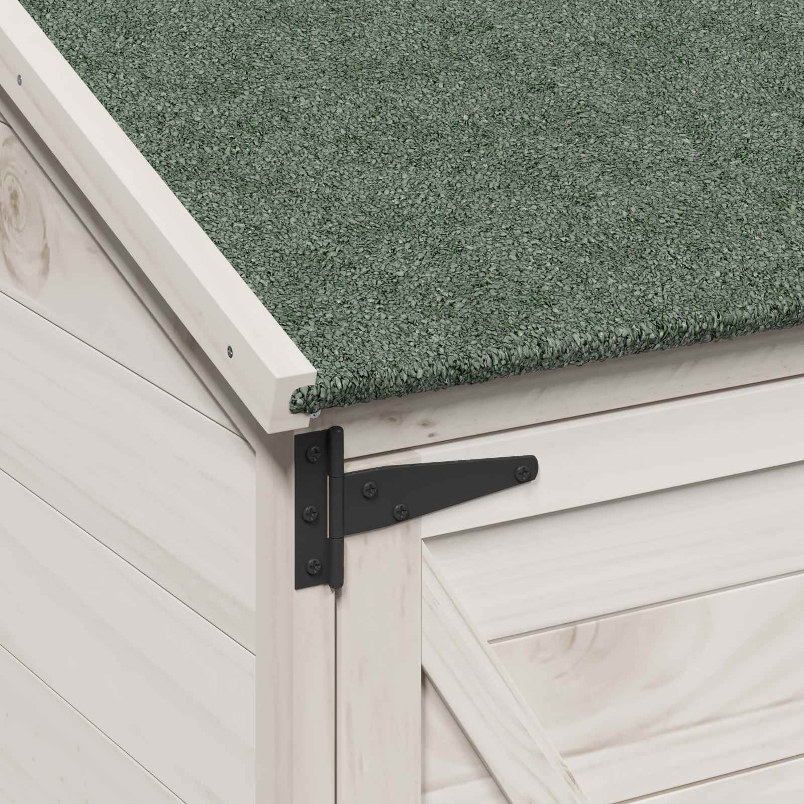 vidaXL Shed ogrodowy Biały 106 x 56 x 176,5 cm Drewno Świerkowe