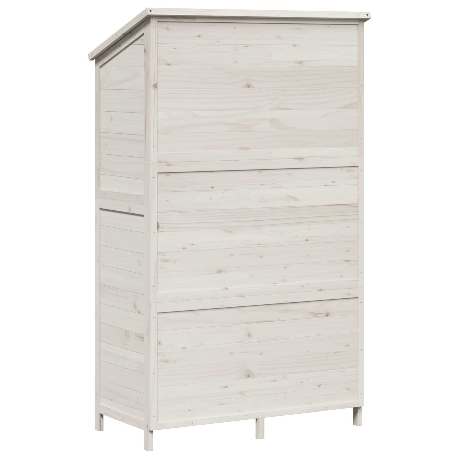 vidaXL Shed ogrodowy Biały 106 x 56 x 176,5 cm Drewno Świerkowe
