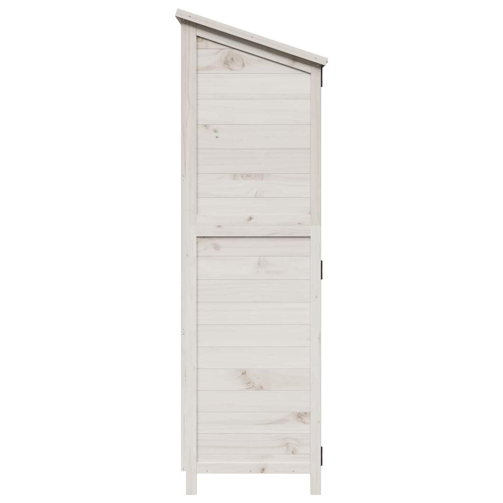 vidaXL Shed ogrodowy Biały 106 x 56 x 176,5 cm Drewno Świerkowe