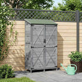 vidaXL Shed ogrodowy Szary 106 x 56 x 176,5 cm Drewno Świerkowe