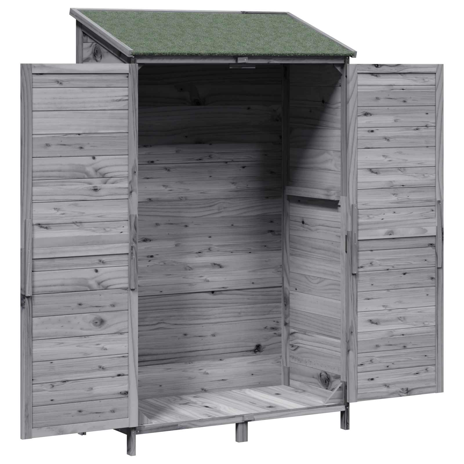 vidaXL Shed ogrodowy Szary 106 x 56 x 176,5 cm Drewno Świerkowe