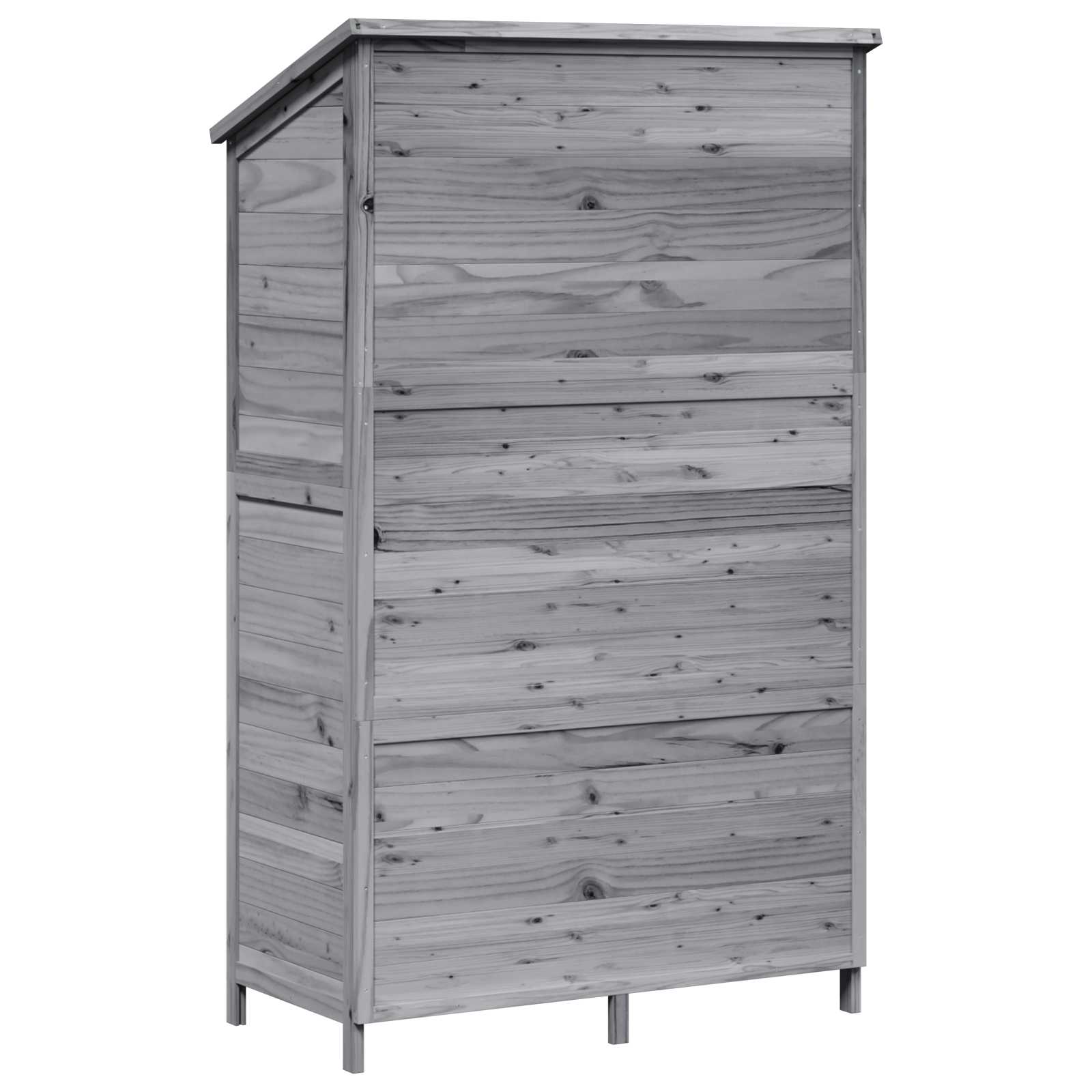 vidaXL Shed ogrodowy Szary 106 x 56 x 176,5 cm Drewno Świerkowe