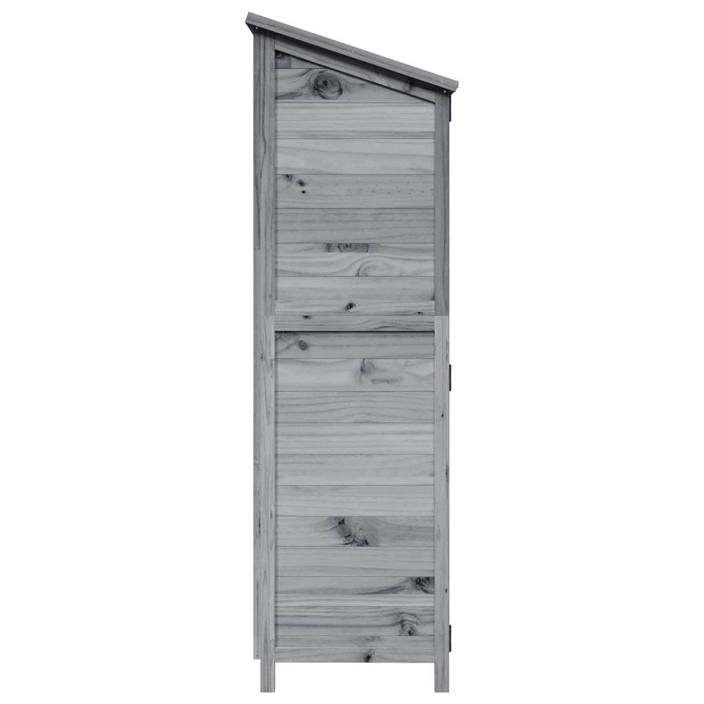 vidaXL Shed ogrodowy Szary 106 x 56 x 176,5 cm Drewno Świerkowe