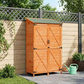 vidaXL Shed ogrodowy brązowy 106 x 56 x 176,5 cm Drewno Świerkowe