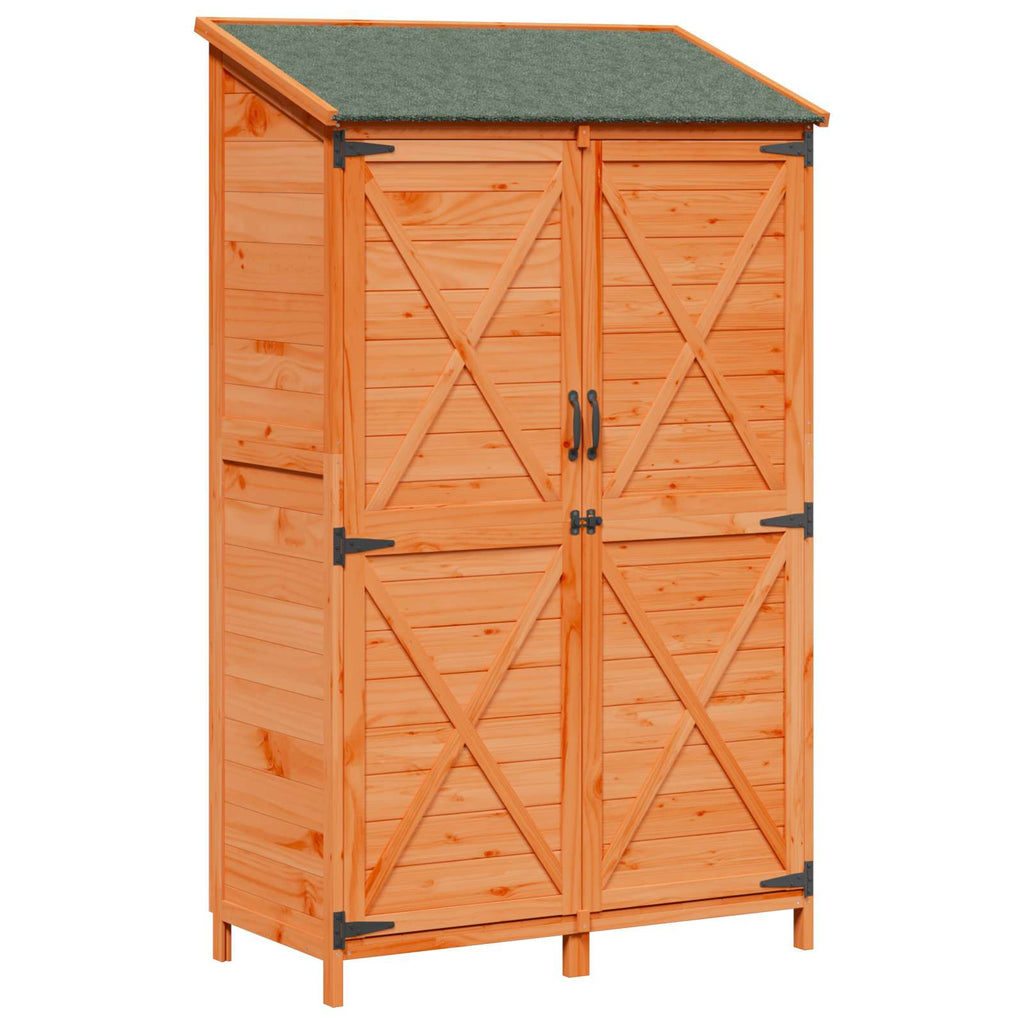 vidaXL Shed ogrodowy brązowy 106 x 56 x 176,5 cm Drewno Świerkowe