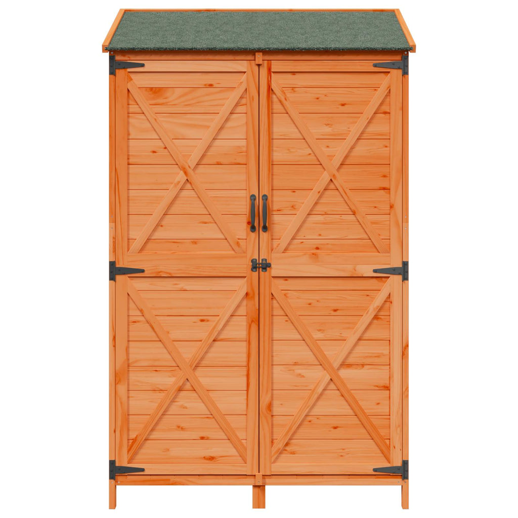 vidaXL Shed ogrodowy brązowy 106 x 56 x 176,5 cm Drewno Świerkowe
