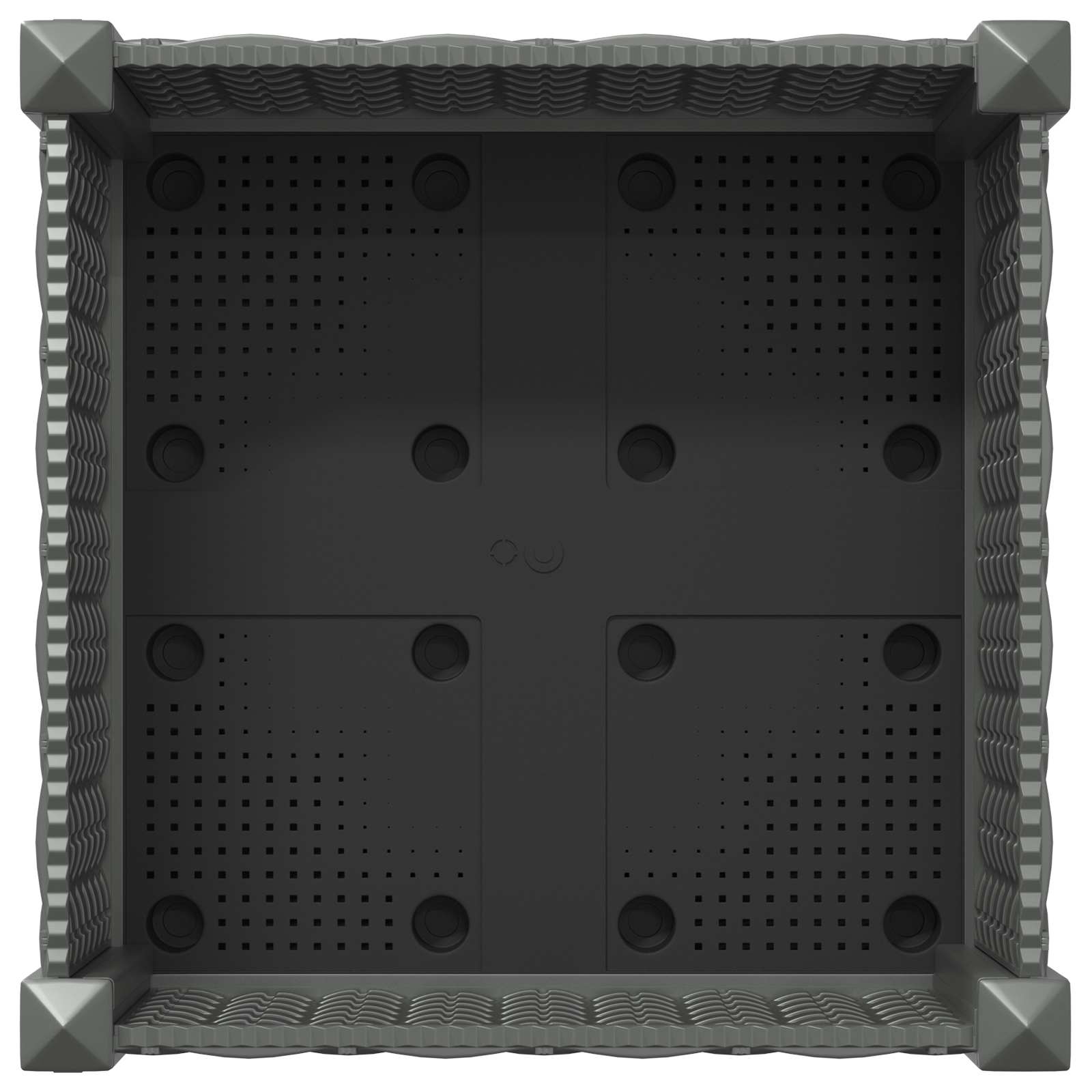 vidaXL Donica ogrodowa na kółkach jasnoszary 40 x 40 x 33 cm PP
