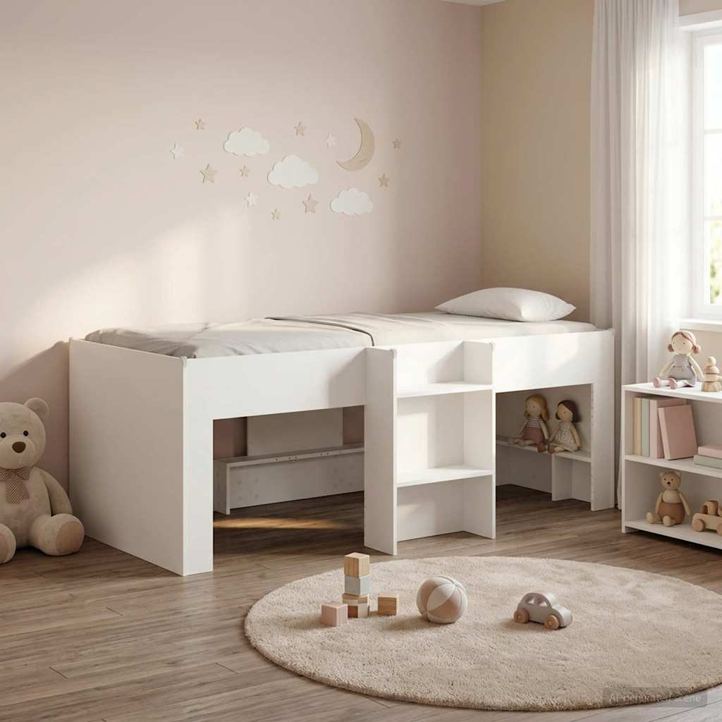 vidaXL Łóżko piętrowe dla dzieci 2 pcs Biały 80 x 200 cm