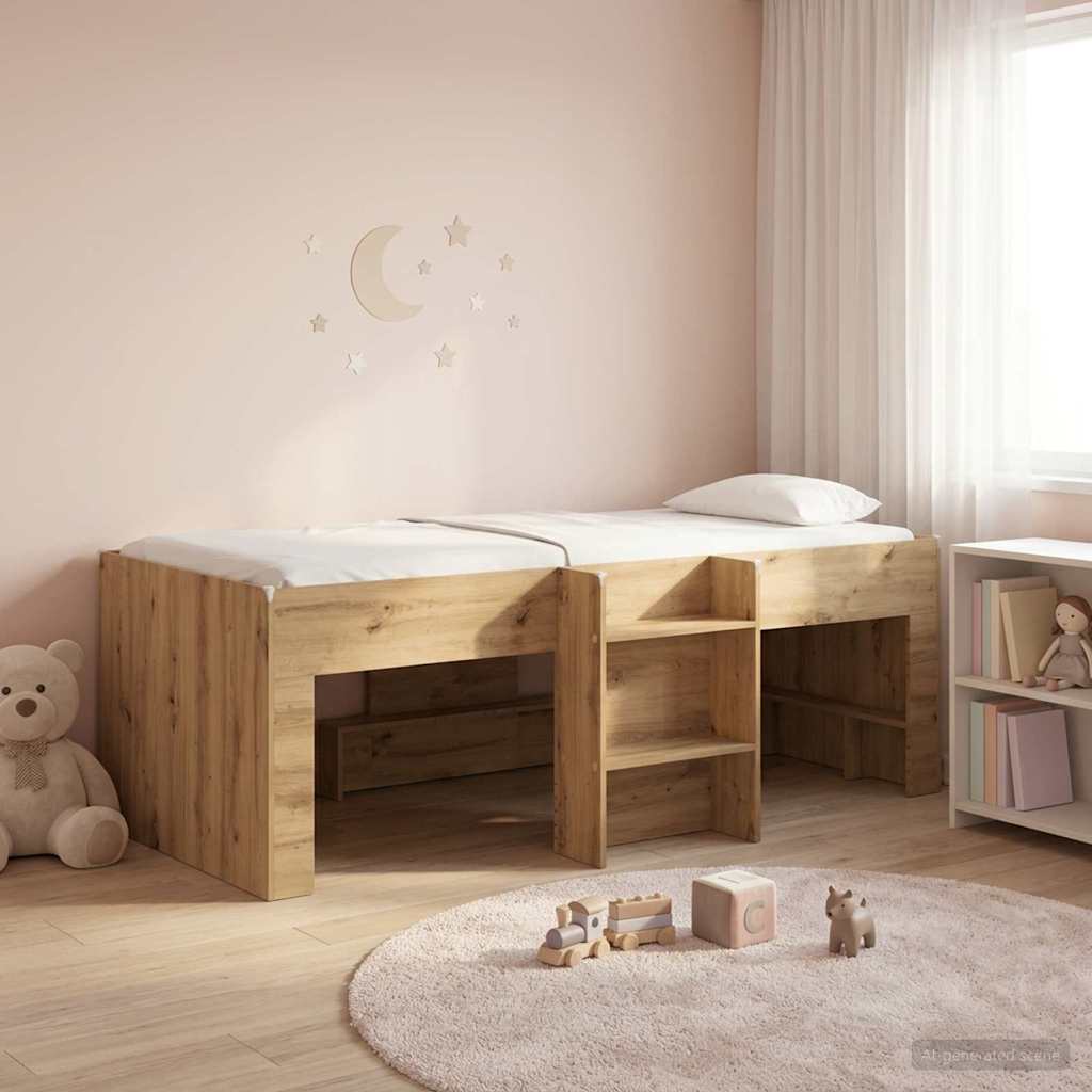 vidaXL Łóżko piętrowe dla dzieci 2 pcs Dąb artisian