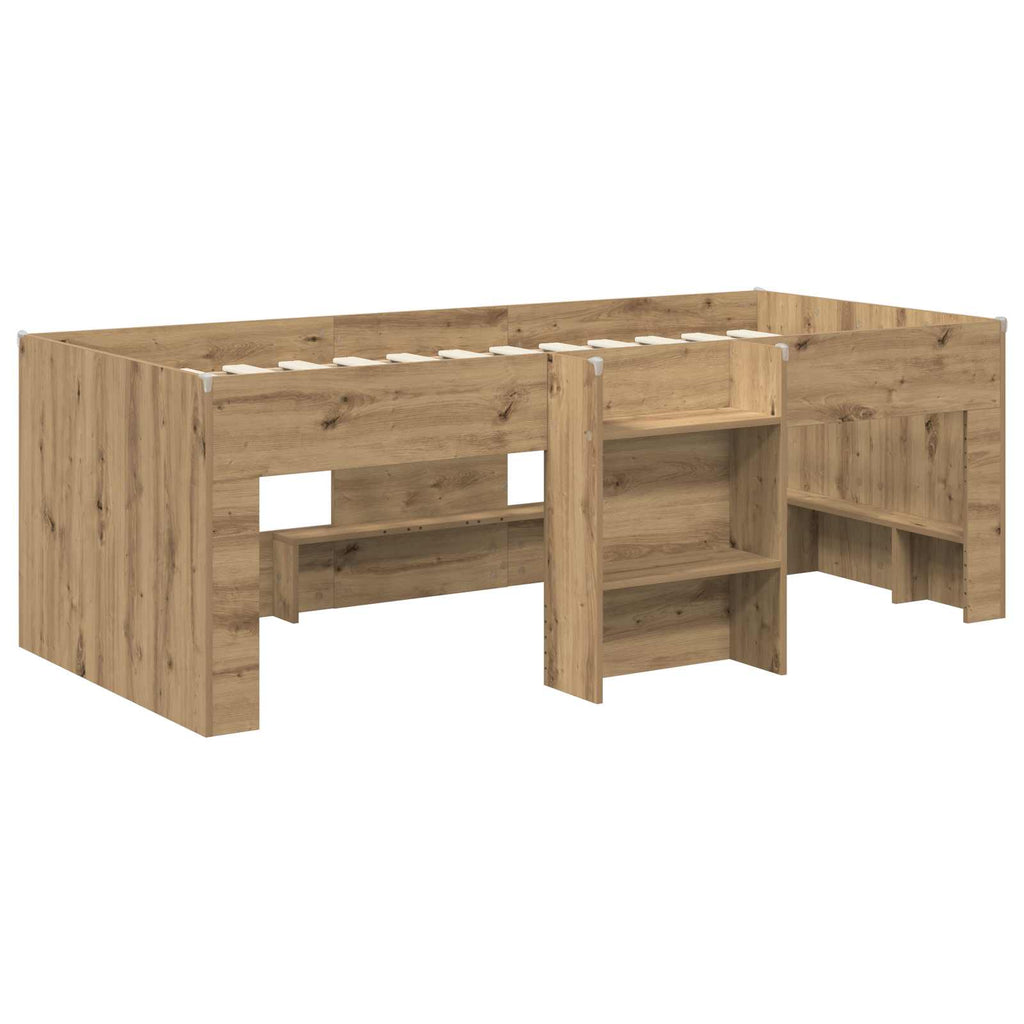 vidaXL Łóżko piętrowe dla dzieci 2 pcs Dąb artisian