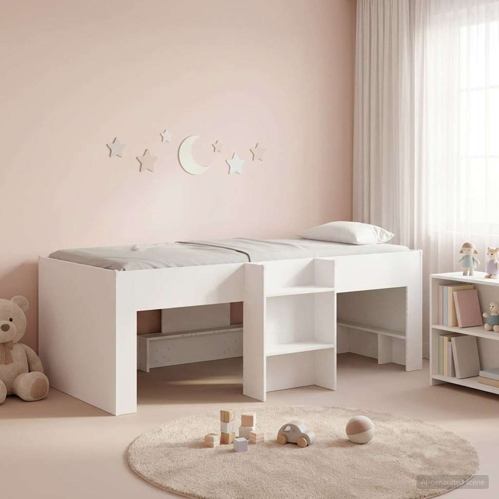 vidaXL Łóżko piętrowe dla dzieci 2 pcs Biały 90 x 200 cm