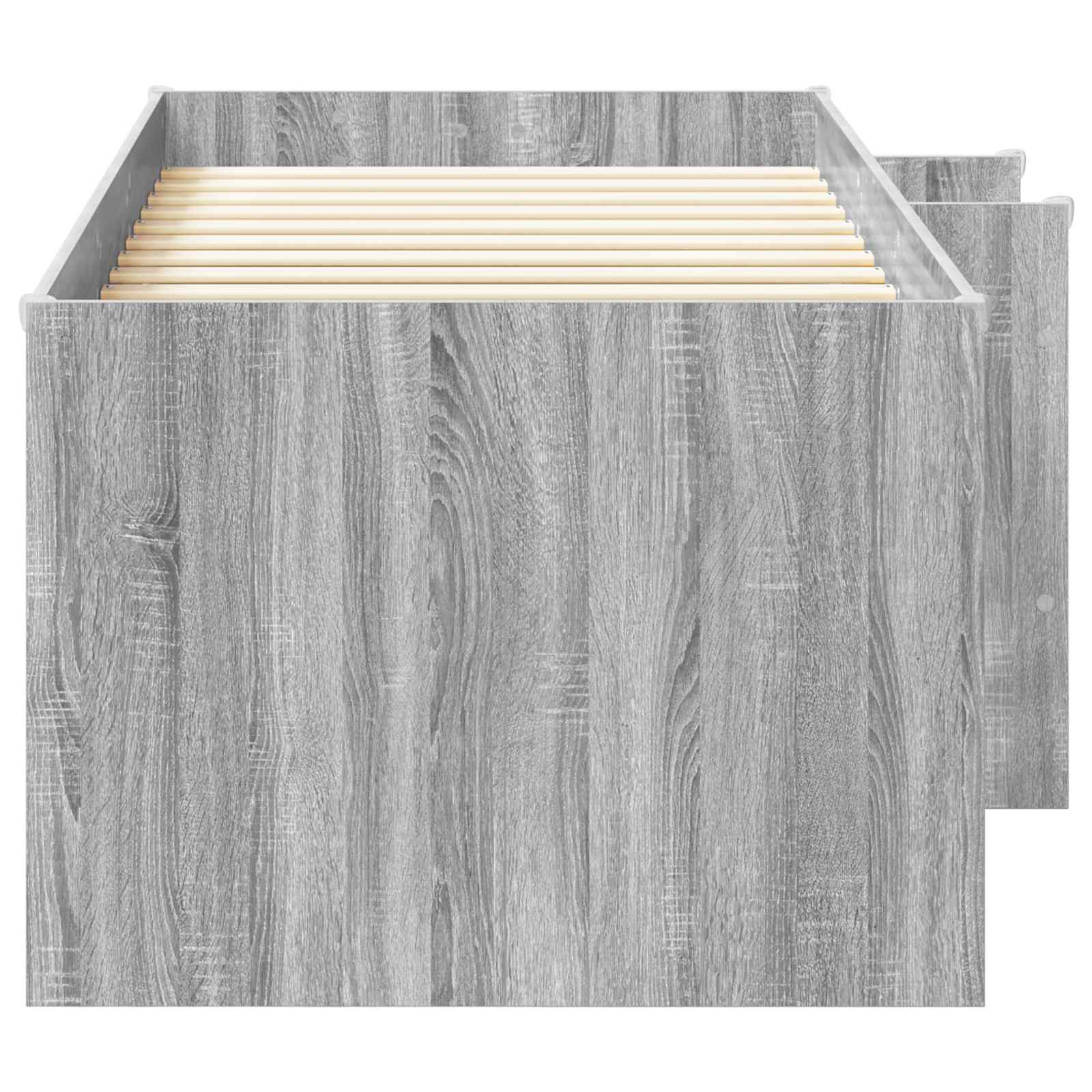vidaXL Łóżko piętrowe dla dzieci 2 pcs Szary Sonoma 90 x 200 cm