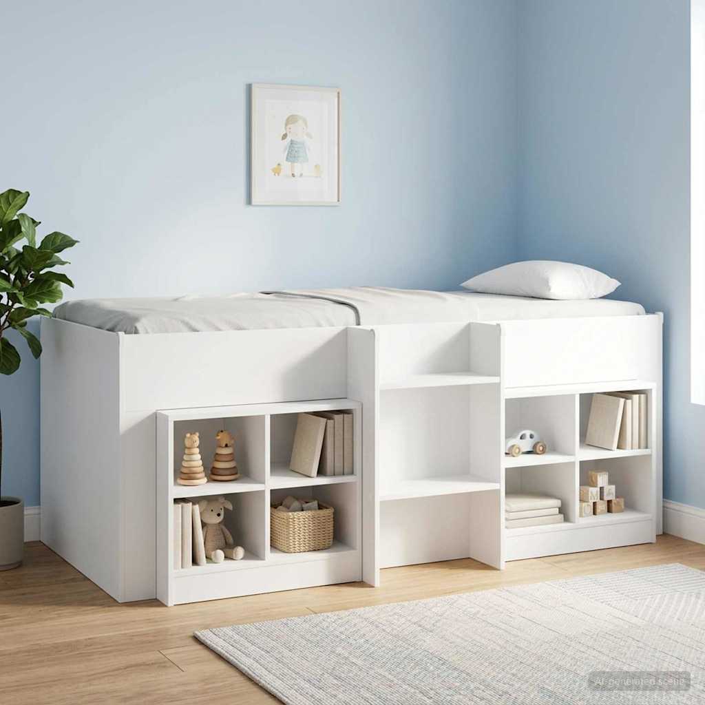 vidaXL Łóżko piętrowe dla dzieci 2 pcs Biały 98,5 x 200 cm