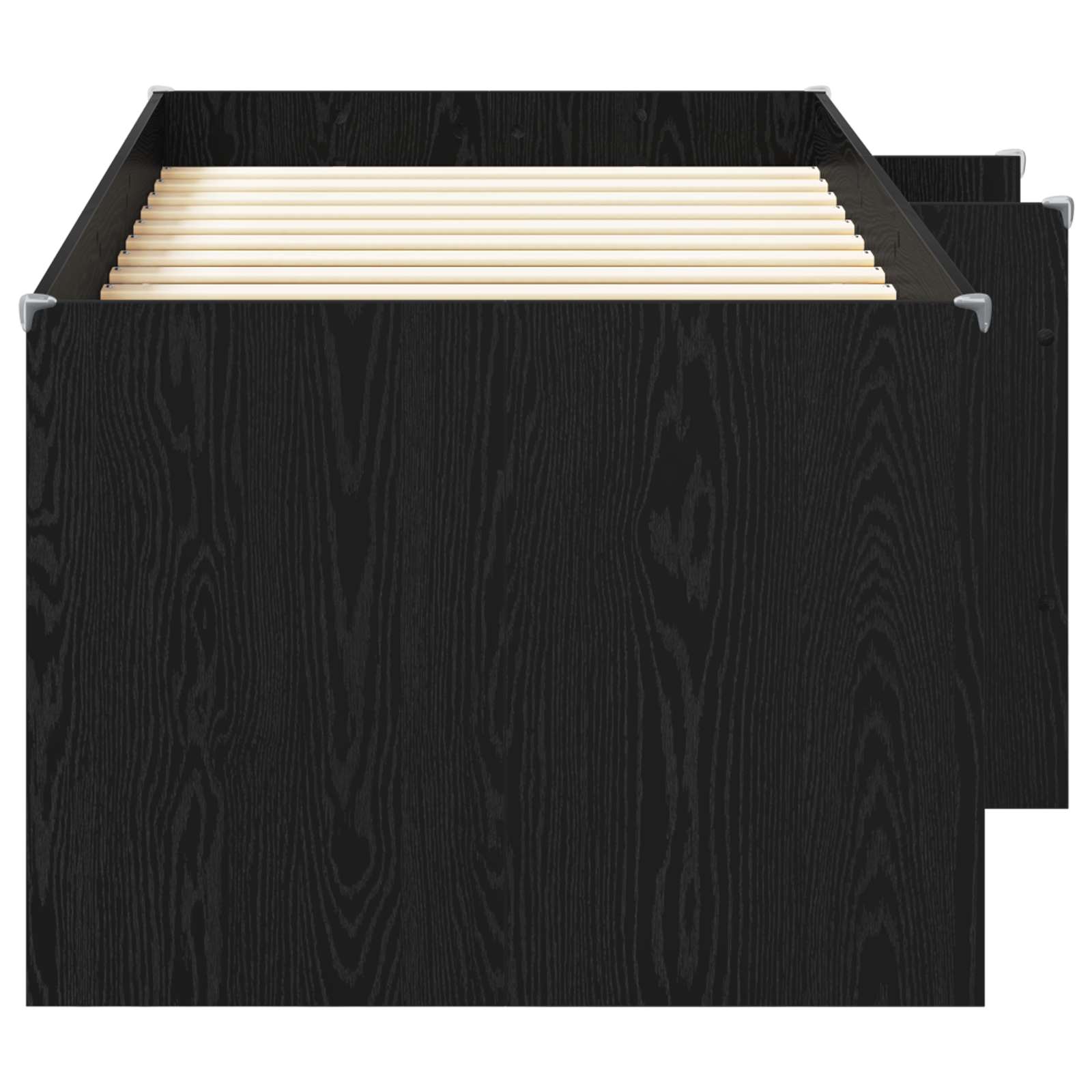 vidaXL Łóżko piętrowe dla dzieci 2 pcs Czarny dąb 98,5 x 200 cm