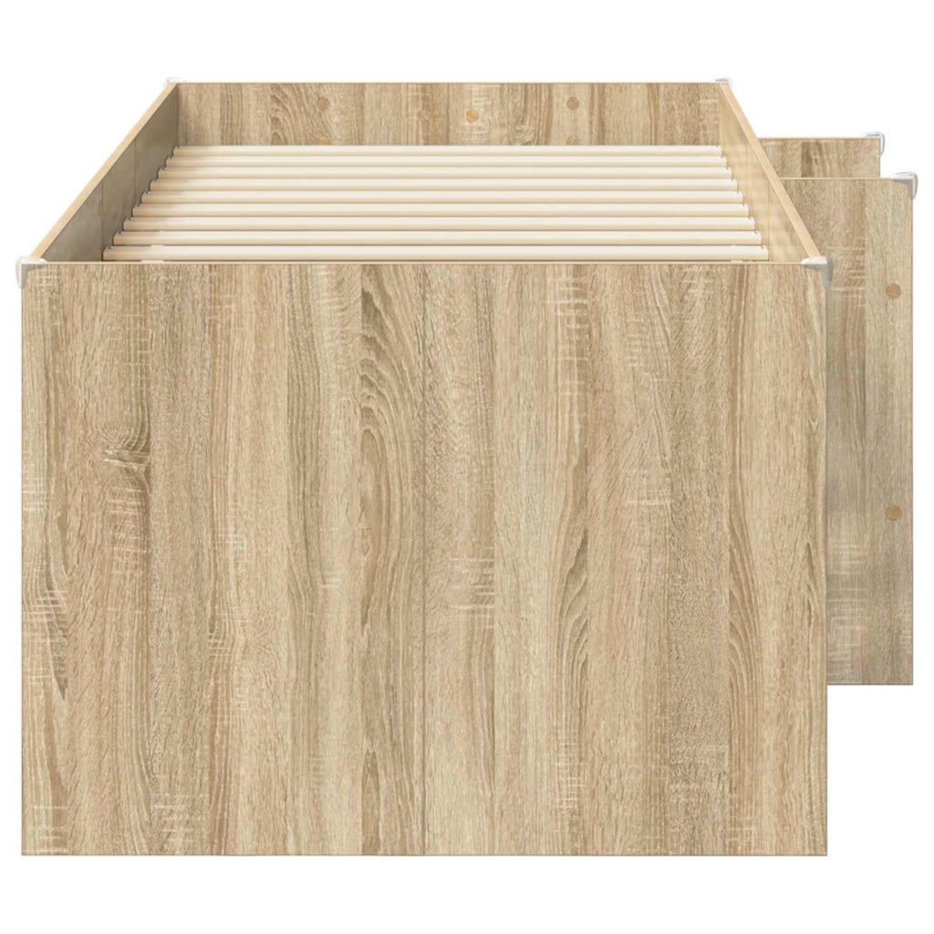 vidaXL Łóżko piętrowe dla dzieci 2 pcs dąb Sonoma 98,5 x 200 cm