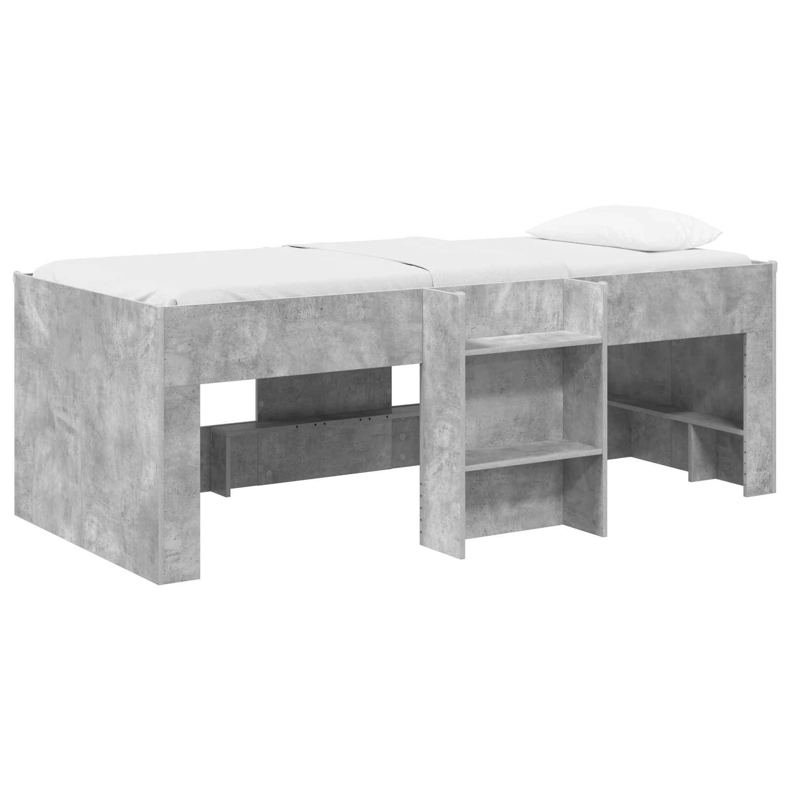 vidaXL Łóżko piętrowe dla dzieci 2 pcs Betonowy szary 98,5 x 200 cm