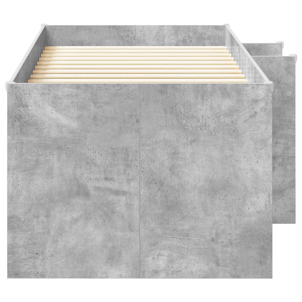 vidaXL Łóżko piętrowe dla dzieci 2 pcs Betonowy szary 98,5 x 200 cm