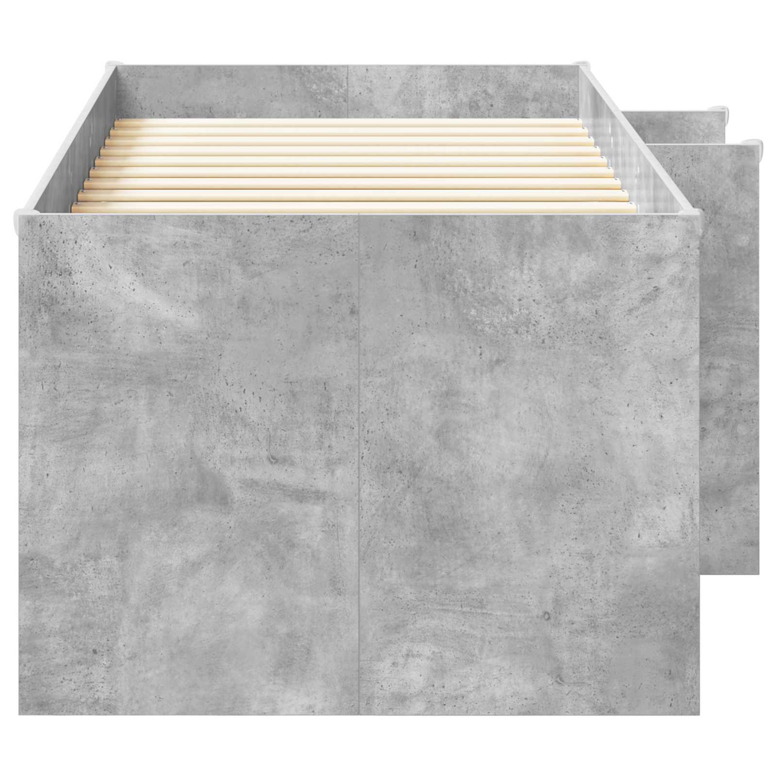 vidaXL Łóżko piętrowe dla dzieci 2 pcs Betonowy szary 98,5 x 200 cm