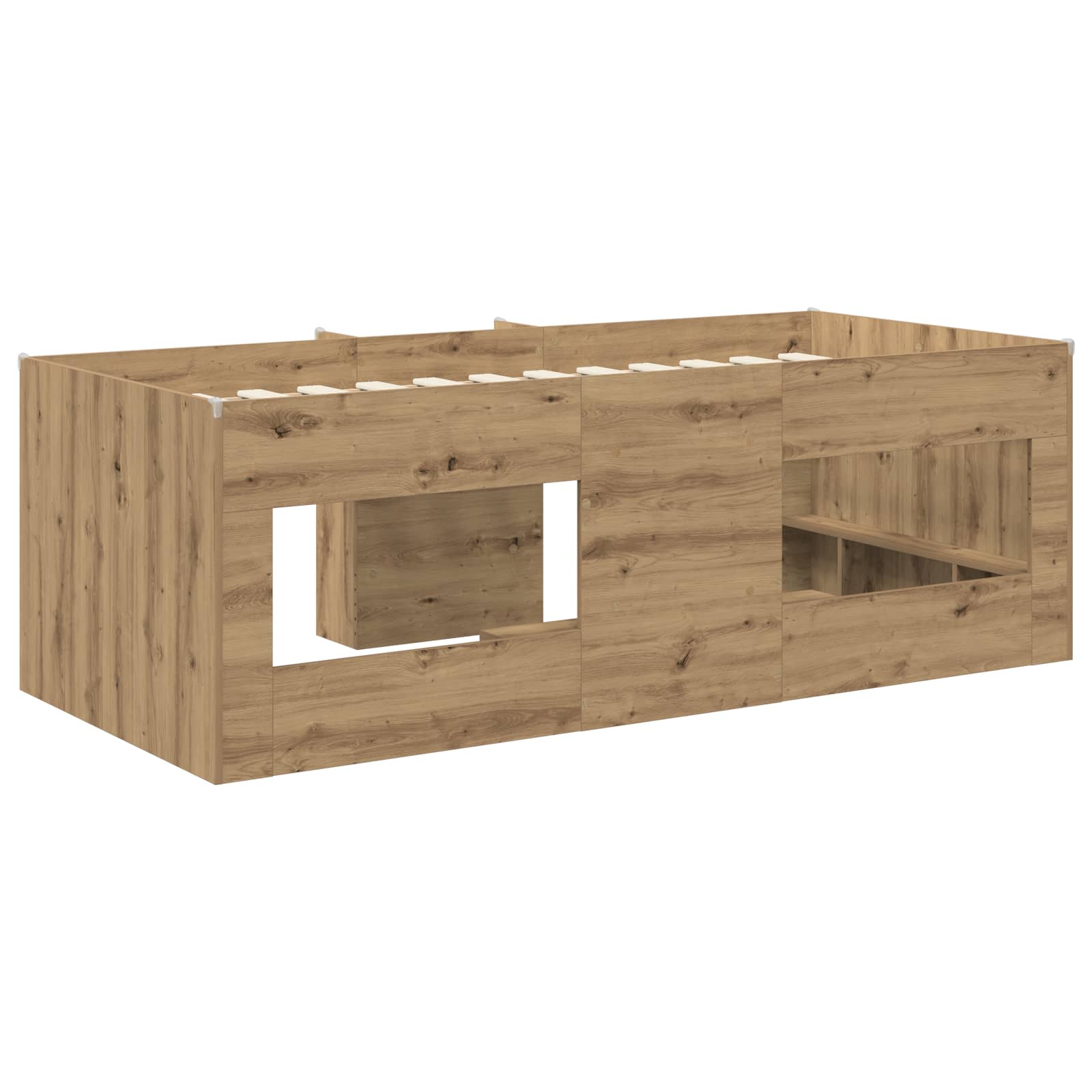 vidaXL Łóżko piętrowe dla dzieci 2 pcs Dąb artisan 98,5 x 200 cm