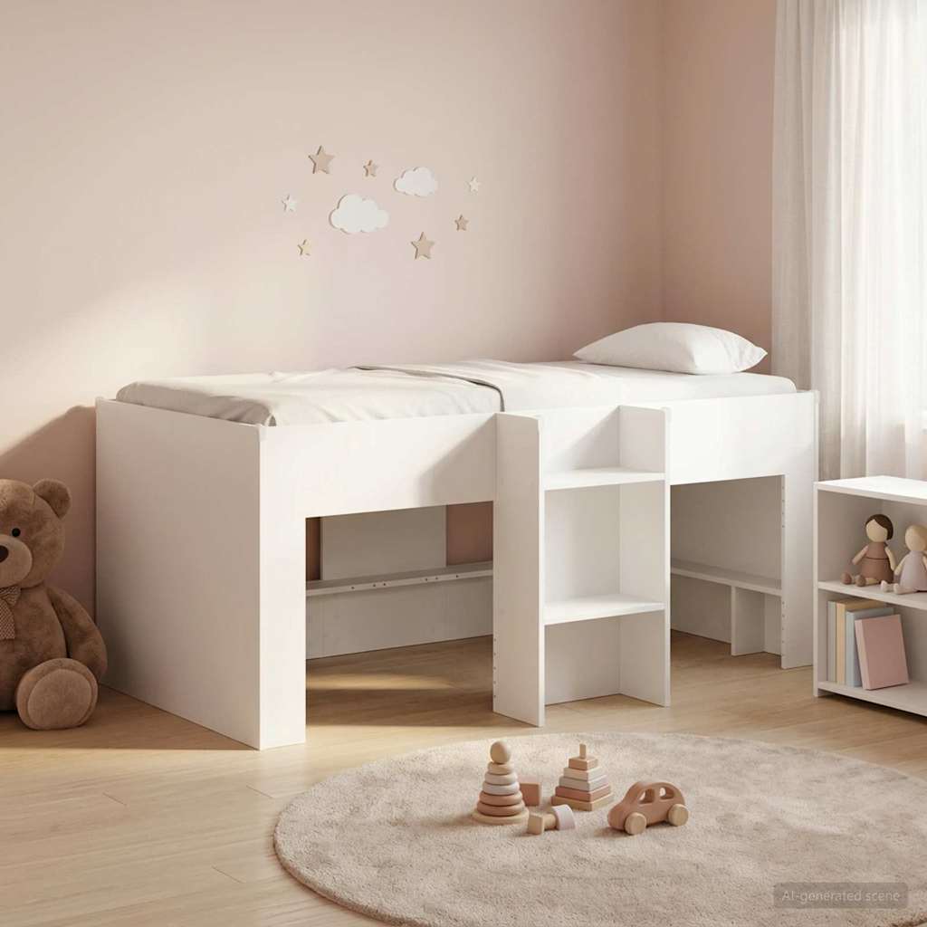vidaXL Łóżko piętrowe dla dzieci 2 pcs Biały 163 x 101,1 x 68,5 cm