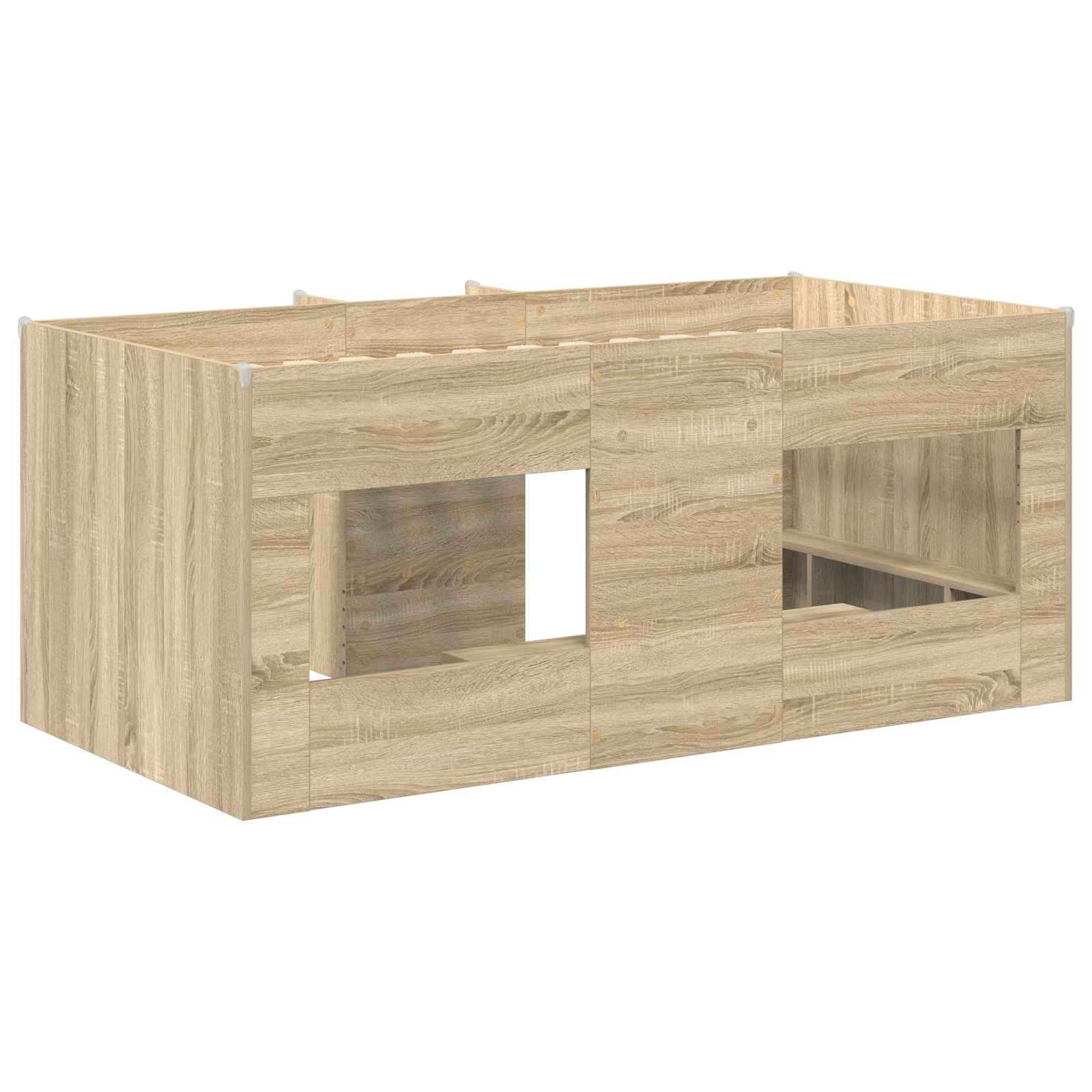 vidaXL Łóżko piętrowe dla dzieci 2 pcs Sonoma 163 x 101,1 x 68,5 cm