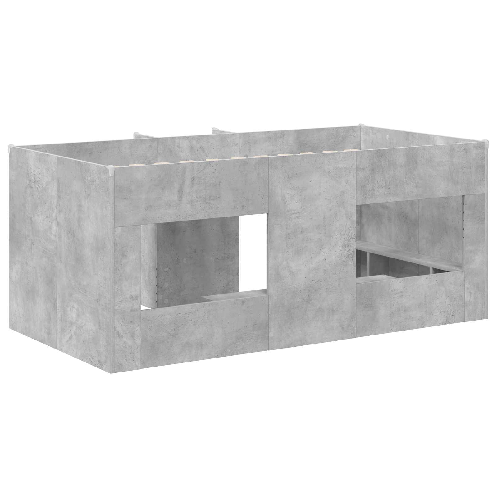 vidaXL Łóżko piętrowe dla dzieci 2 pcs Betonowy 163 x 101,1 x 68,5 cm