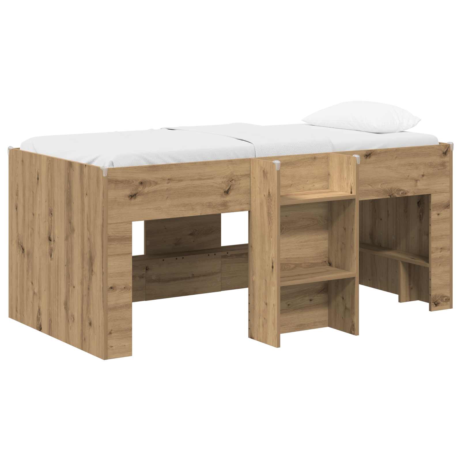 vidaXL Łóżko piętrowe dla dzieci 2 pcs Dąb artisian