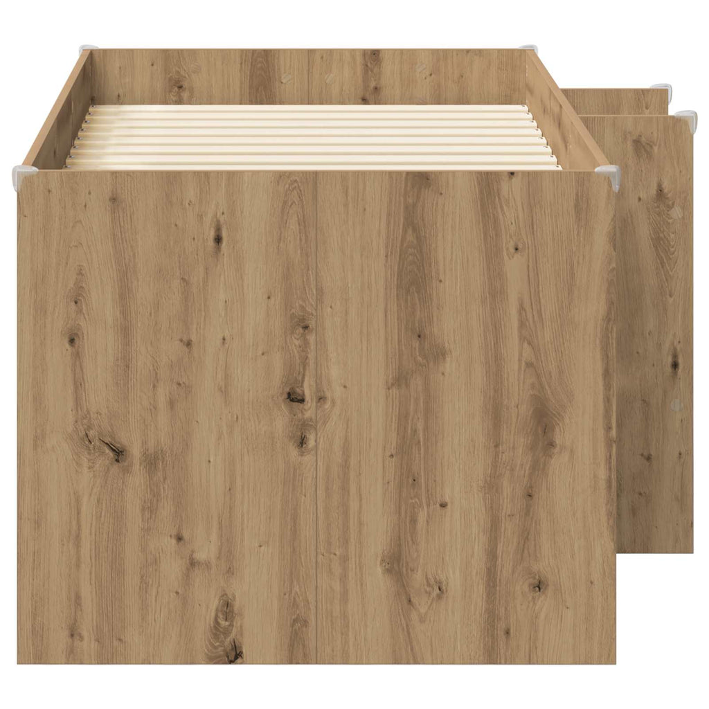 vidaXL Łóżko piętrowe dla dzieci 2 pcs Dąb artisian