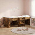 vidaXL Łóżko piętrowe dla dzieci 2 pcs Dąb wędzony 90 x 190 cm