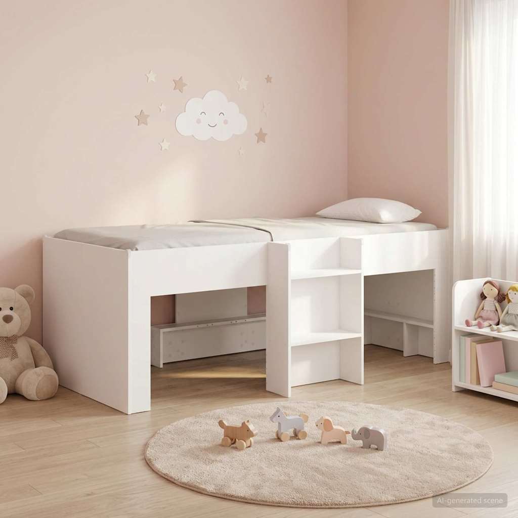vidaXL Łóżko piętrowe dla dzieci 2 pcs Biały 193 x 96,1 x 68,5 cm