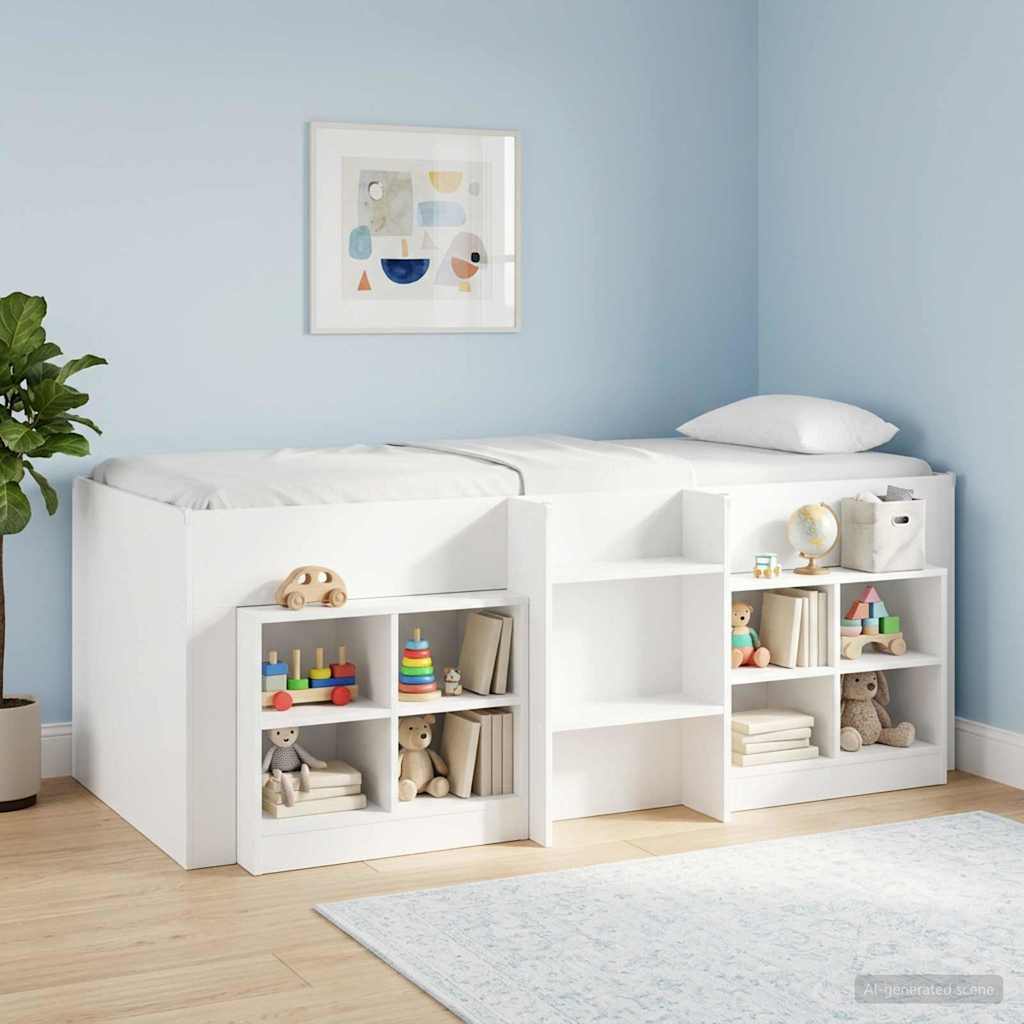 vidaXL Łóżko piętrowe dla dzieci 2 pcs Biały 193 x 96,1 x 68,5 cm