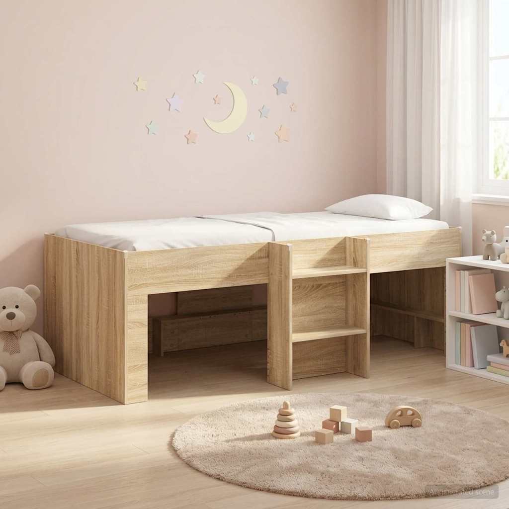 vidaXL Łóżko piętrowe dla dzieci 2 pcs Sonoma 193 x 96,1 x 68,5 cm