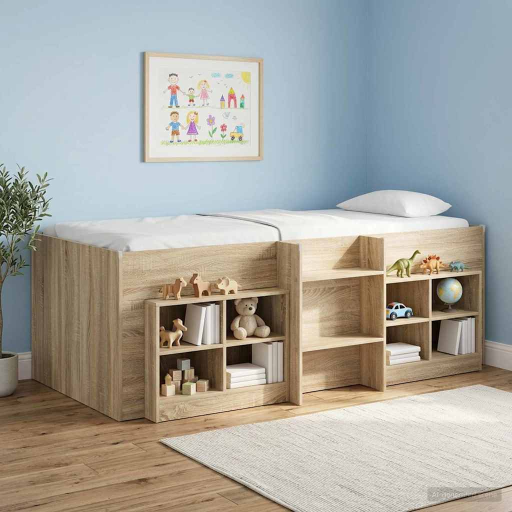 vidaXL Łóżko piętrowe dla dzieci 2 pcs Sonoma 193 x 96,1 x 68,5 cm