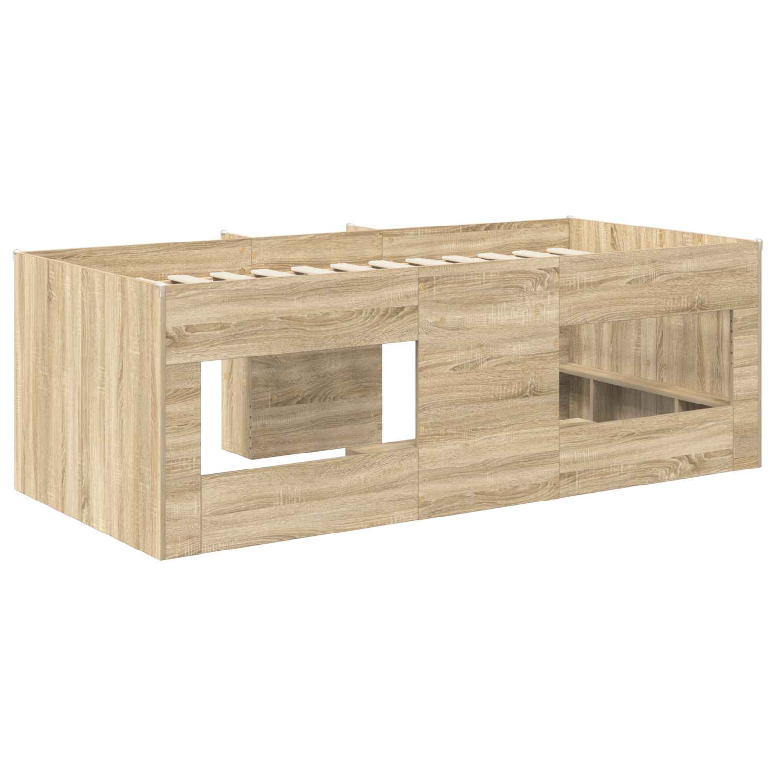 vidaXL Łóżko piętrowe dla dzieci 2 pcs Sonoma 193 x 96,1 x 68,5 cm
