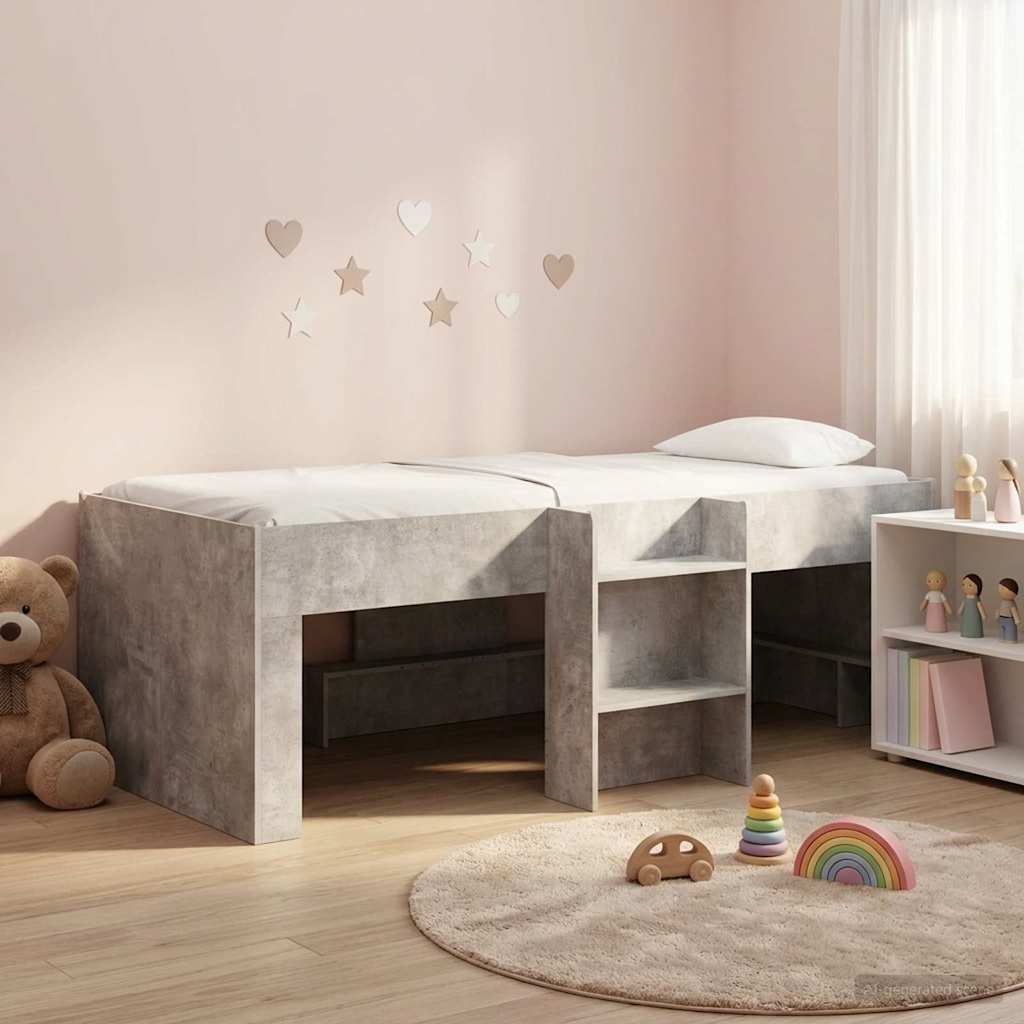 vidaXL Łóżko piętrowe dla dzieci 2 pcs Betonowy 193 x 96,1 x 68,5 cm