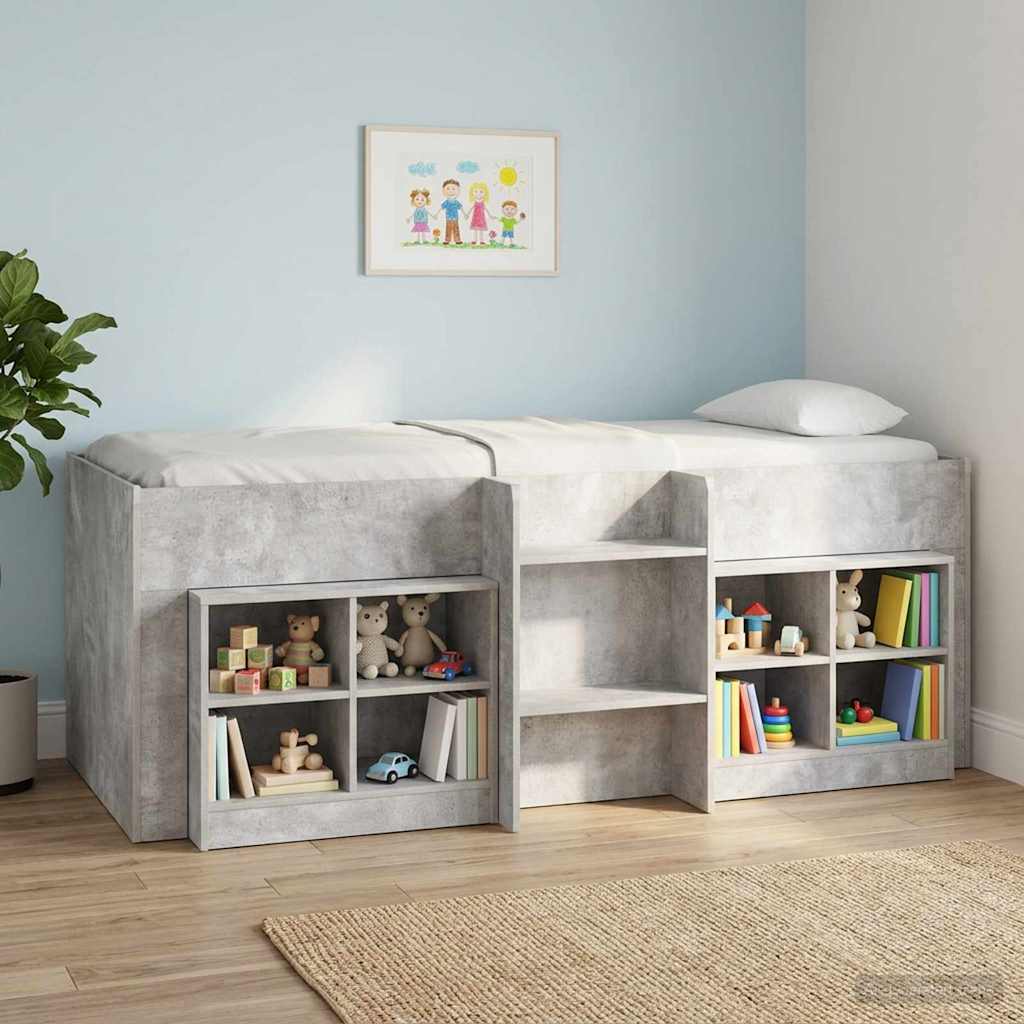 vidaXL Łóżko piętrowe dla dzieci 2 pcs Betonowy 193 x 96,1 x 68,5 cm