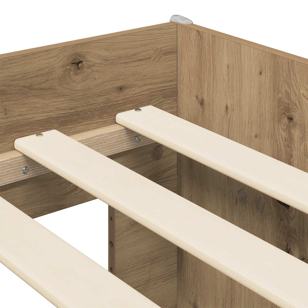 vidaXL Łóżko dziecięce z miejscem do przechowywania Dąb artisan