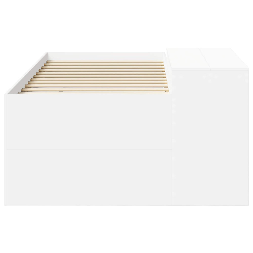 vidaXL Pojedyncze łóżko dla dzieci z biurkiem Biały 80 x 200 cm