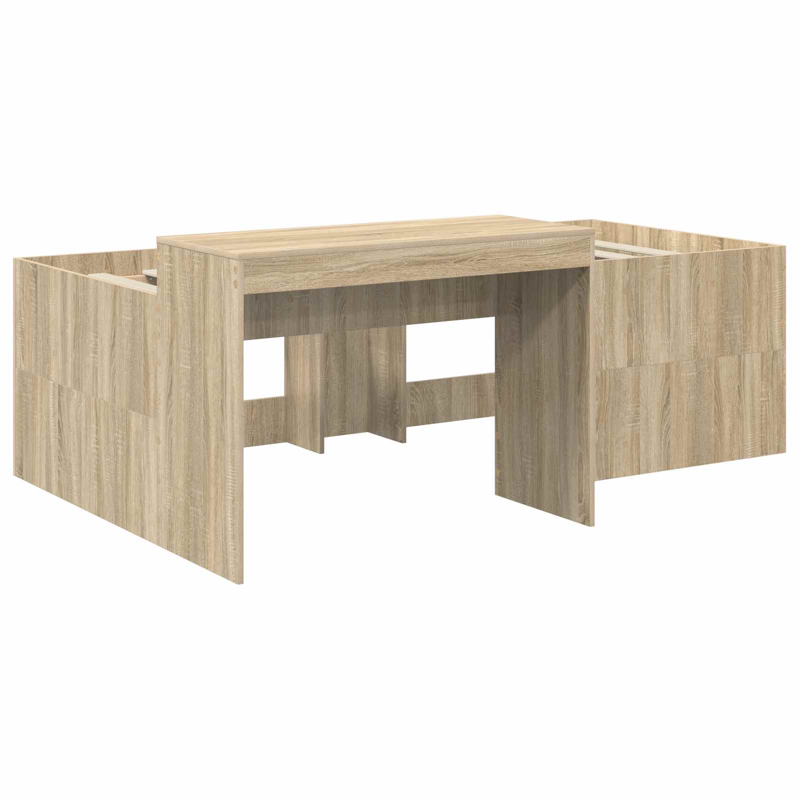 vidaXL Pojedyncze łóżko dla dzieci z biurkiem dąb Sonoma 80 x 200 cm