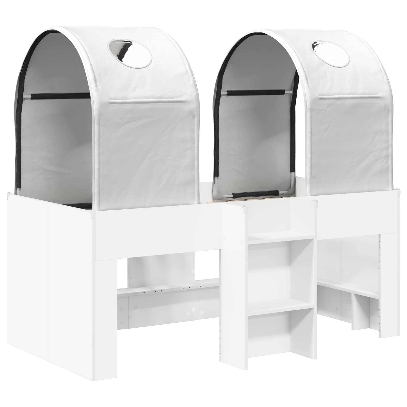 vidaXL Łóżko z Tunel 4 pcs Biały Drewno inżynieryjne