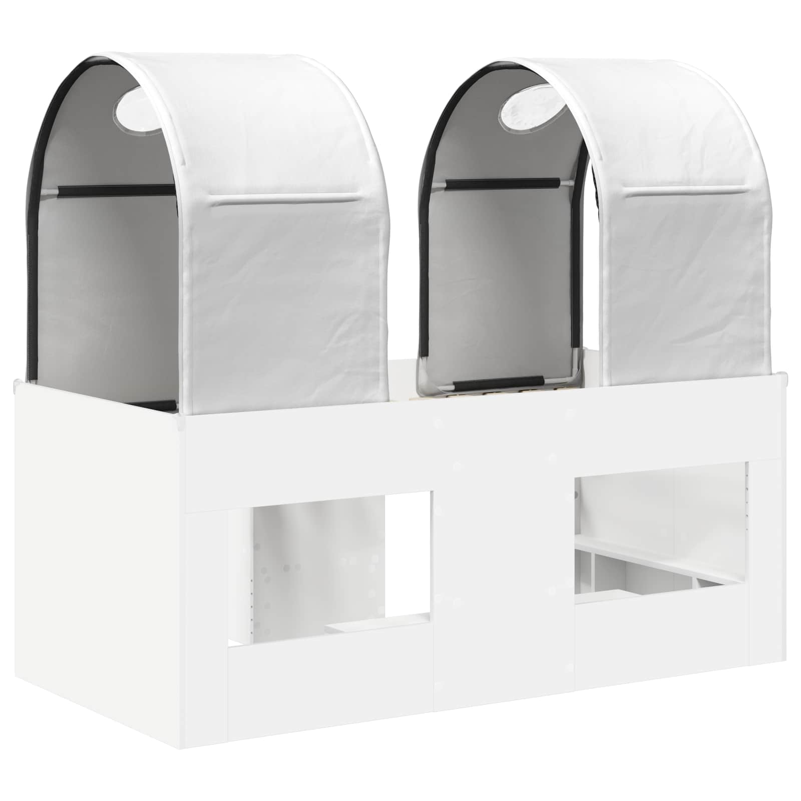 vidaXL Łóżko z Tunel 4 pcs Biały Drewno inżynieryjne