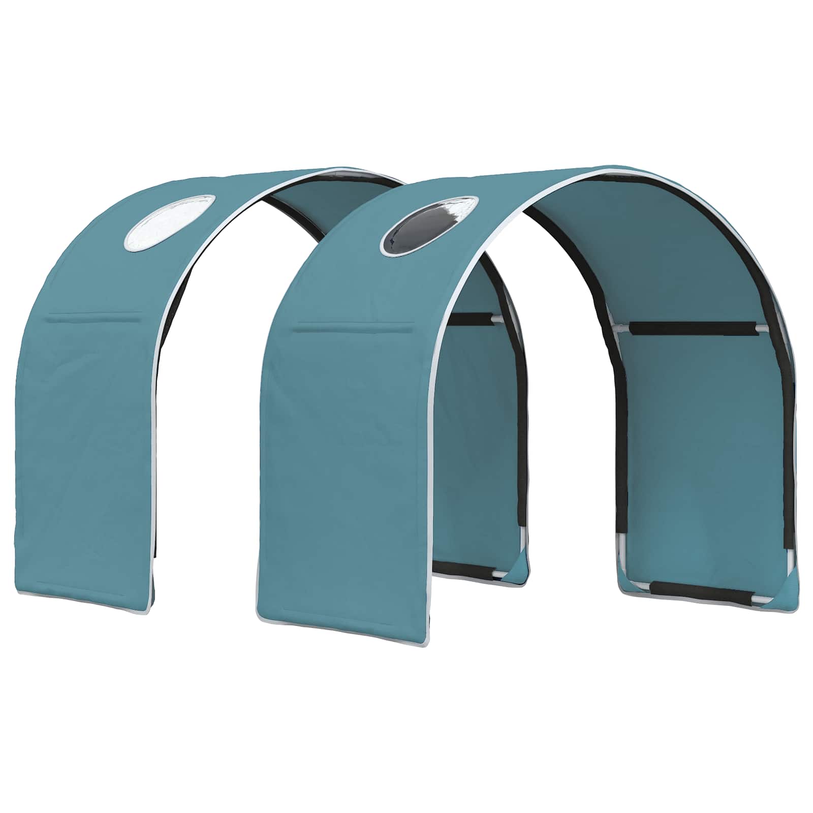 vidaXL Łóżko z Tunelami 4 pcs Biały i jasnoniebieski
