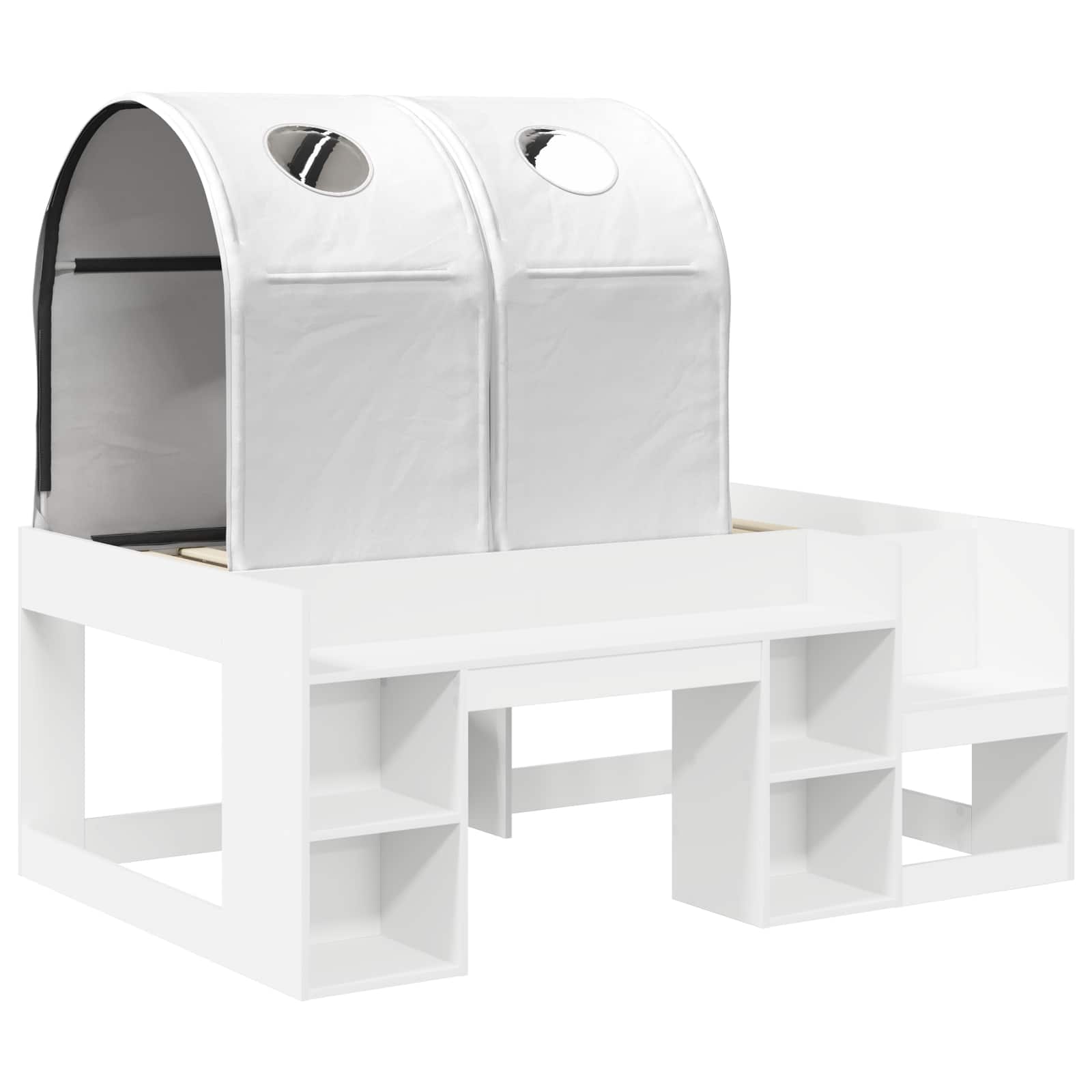 vidaXL Łóżko z Tunelami 4 pcs Biały Drewno inżynieryjne